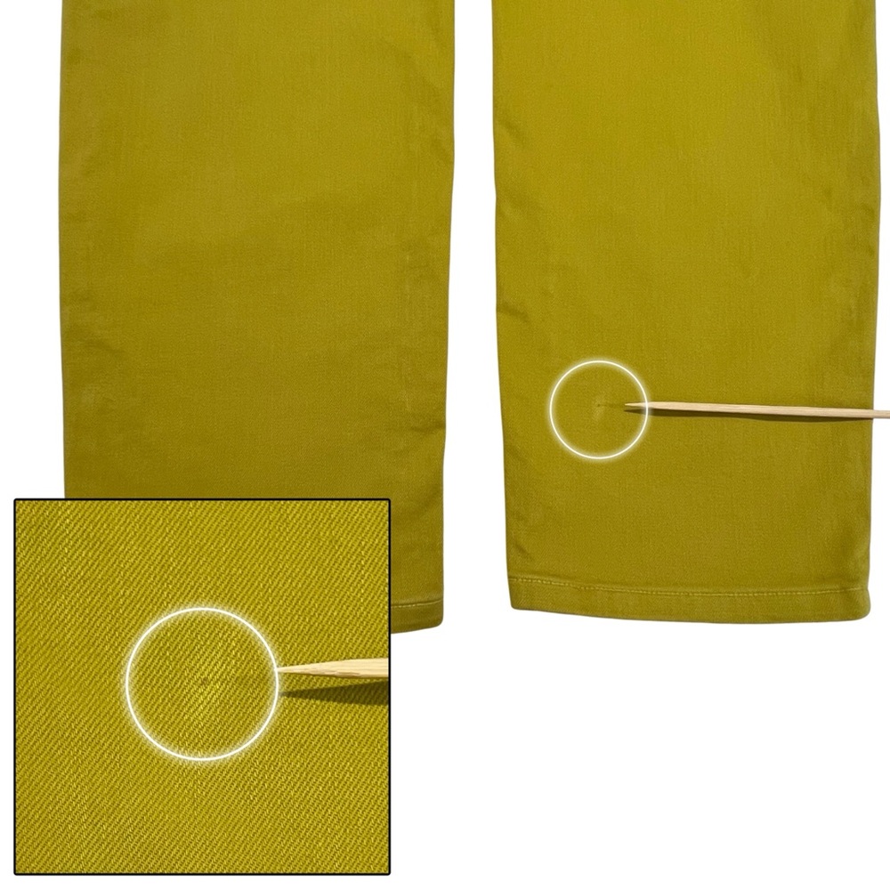 Eileen Fisher Jeans Slim Fit Organic Cotton Mustard Yellow Denim 14 - Picture 10 of 16